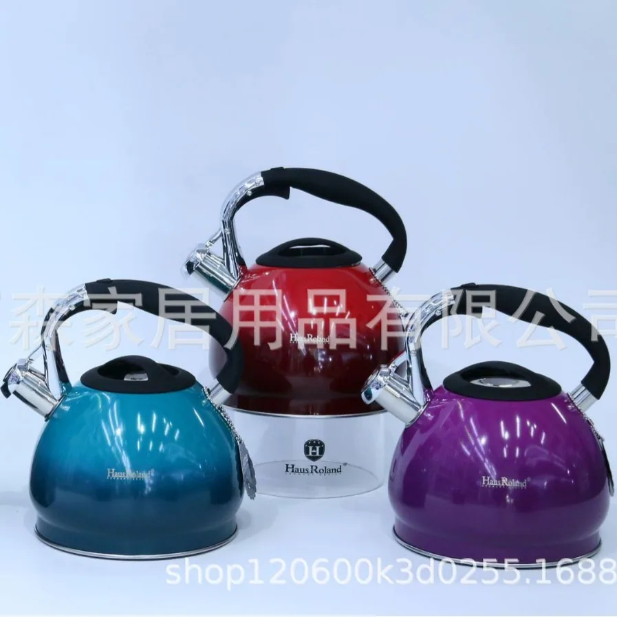 Cross border Amazon foreign trade original order stainless steel kettle, stainless steel whistle kettle, thickened double bottom 2