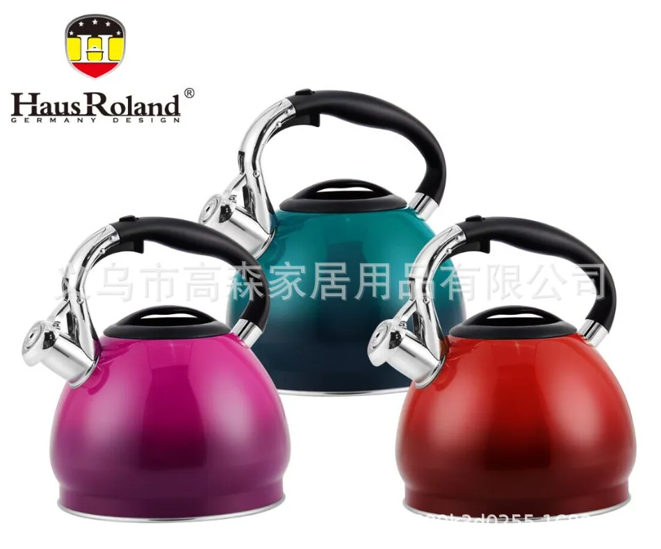 Cross border Amazon foreign trade original order stainless steel kettle, stainless steel whistle kettle, thickened double bottom 8