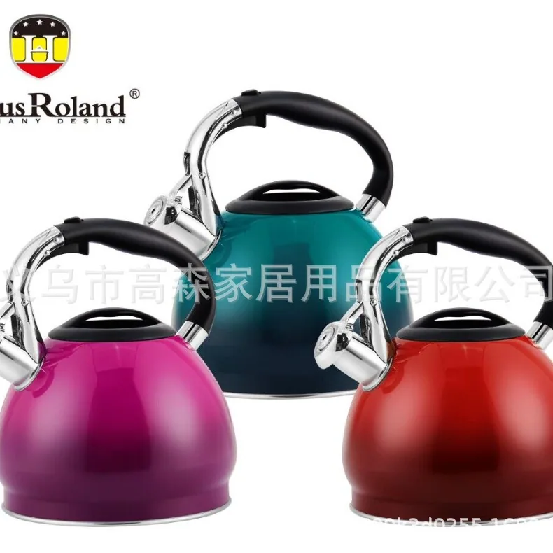 Cross border Amazon foreign trade original order stainless steel kettle, stainless steel whistle kettle, thickened double bottom 6