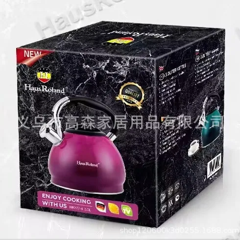 Cross border Amazon foreign trade original order stainless steel kettle, stainless steel whistle kettle, thickened double bottom 3