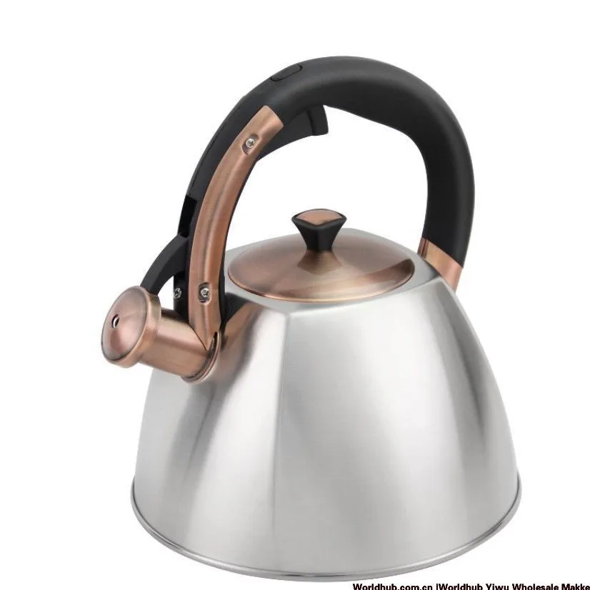 Stainless steel gas kettle with thickened double bottom whistle kettle 3L gas induction cooker can be used to boil kettle