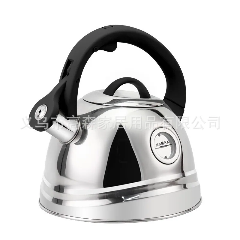 Household stainless steel gas induction cooker with whistle, water kettle with double bottom and water temperature gauge in stoc 3