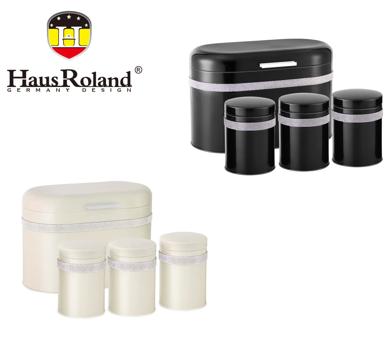 Toples bersegel baja tahan karat HausRoland, kotak roti, penyimpanan toples pelembab 4