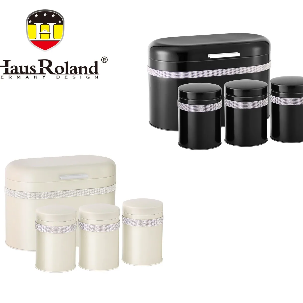 Toples bersegel baja tahan karat HausRoland, kotak roti, penyimpanan toples pelembab 3