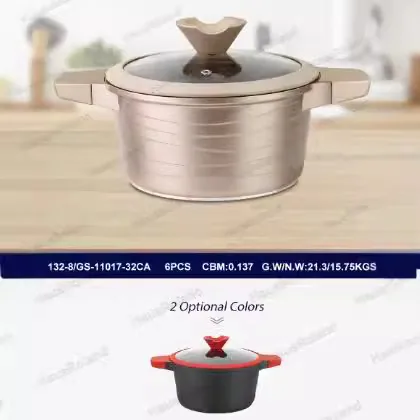 HausRoland aluminum die-casting soup pot double ears household gas thickening soup pot cross-border export pot steaming noodles 2