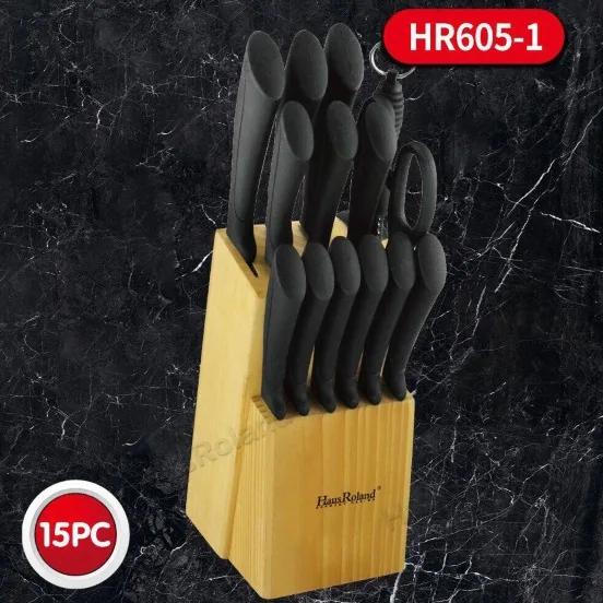HausRoland Wholesale Knife Kitchen Set Combo Kitchen Knife Household Fruit Knife Kitchen Knife Set Chef Set of 15 4