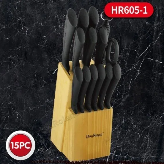 HausRoland Wholesale Knife Kitchen Set Combo Kitchen Knife Household Fruit Knife Kitchen Knife Set Chef Set of 15