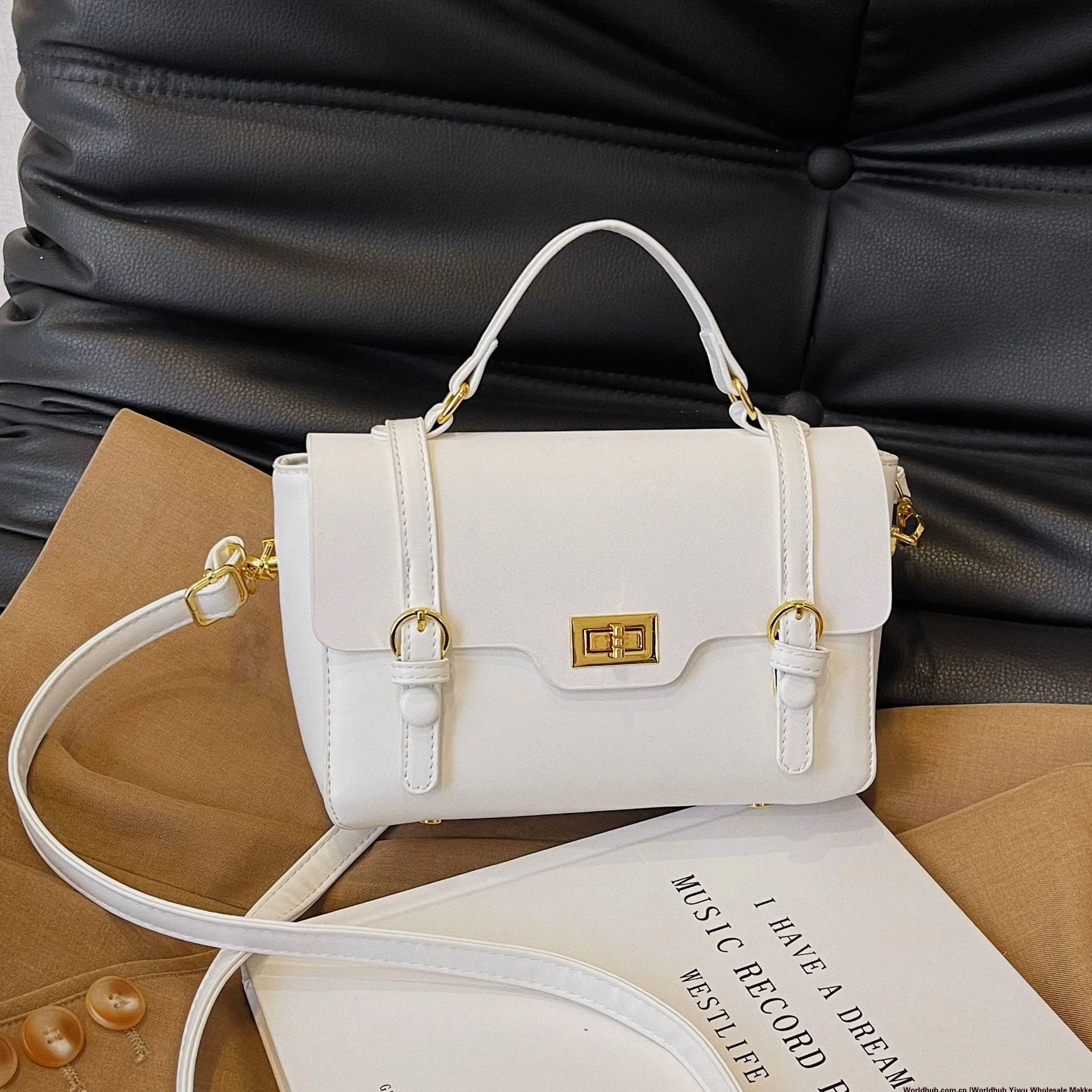 Women's bag autumn and winter new leather matte soft surface double leather mouth commuting versatility cross-border retro handb