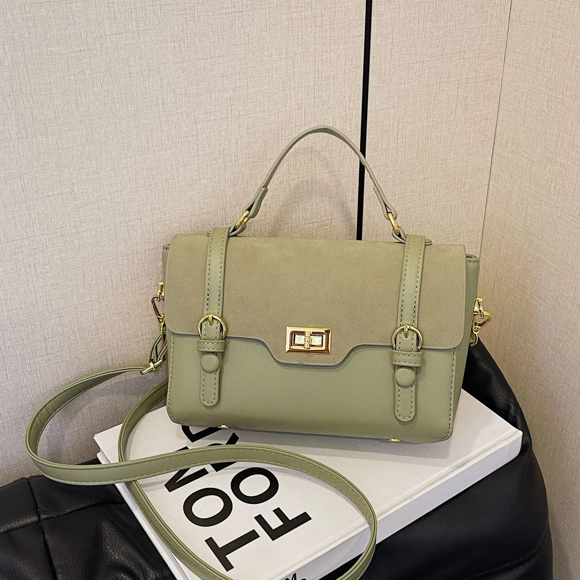 Women's bag autumn and winter new leather matte soft surface double leather mouth commuting versatility cross-border retro handb 5