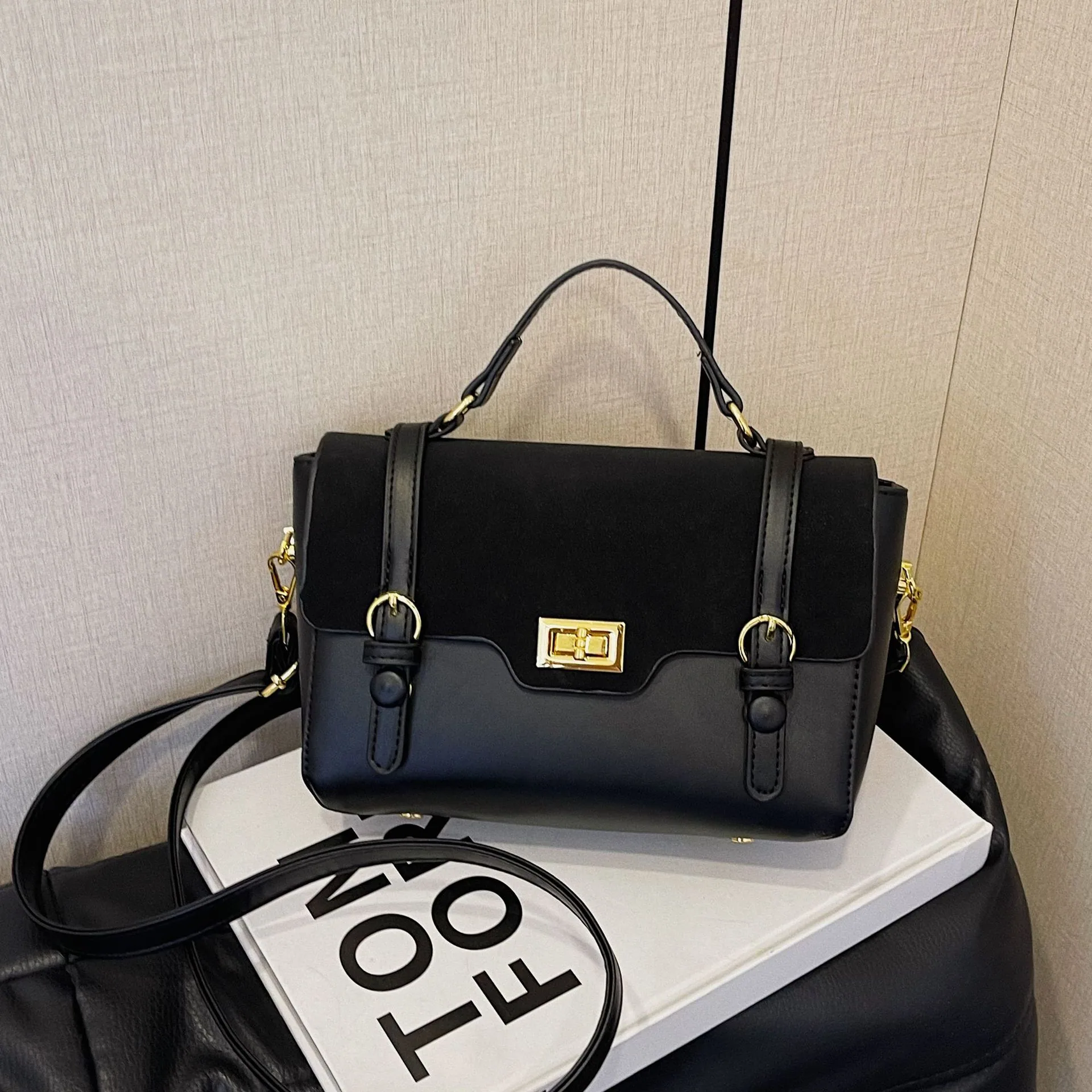 Women's bag autumn and winter new leather matte soft surface double leather mouth commuting versatility cross-border retro handb 4