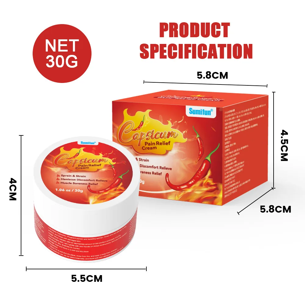 sumifun Amazon cross-border plaster joint pain cream cervical knee pain cream chili labor cream k20081 12
