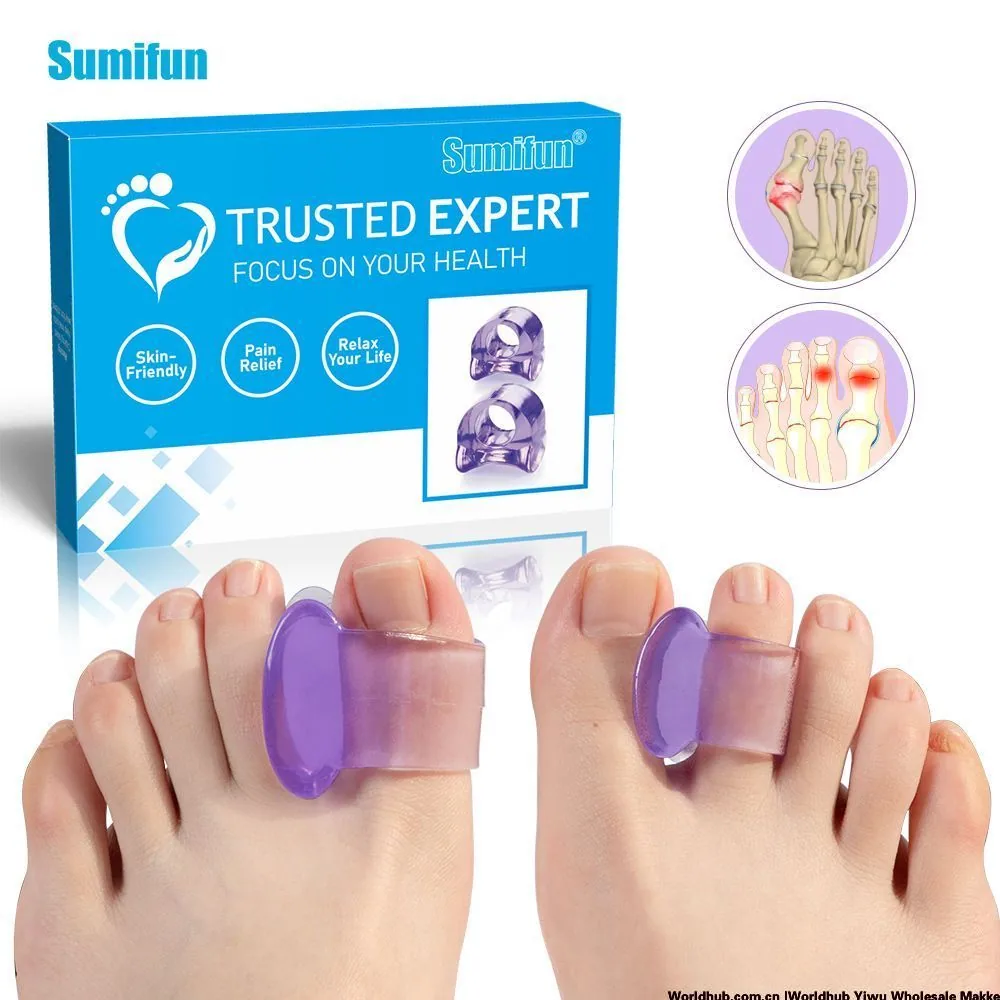 Sumifun Amazon 4 Pairs Purple One Hole Toe Toe Separator Multi Yardage K30004