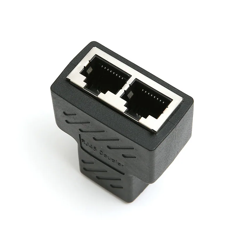 RJ45 network tee head network cable connector connector network interface 1/2 conversion head PCB board soldering 5