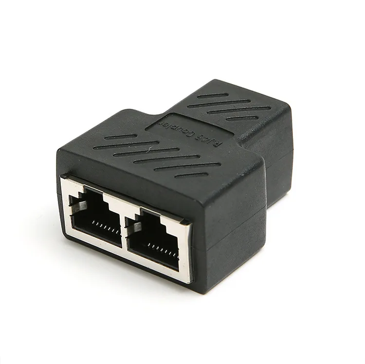 RJ45 network tee head network cable connector connector network interface 1/2 conversion head PCB board soldering 12