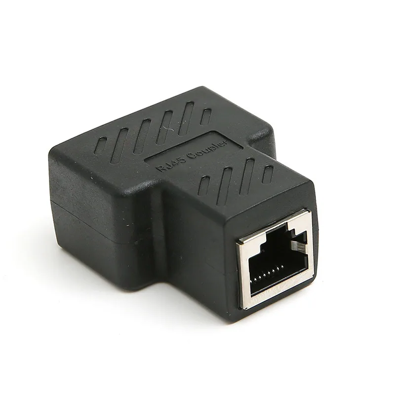 RJ45 network tee head network cable connector connector network interface 1/2 conversion head PCB board soldering 4