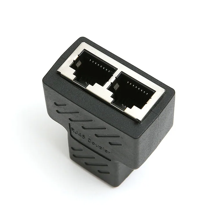 RJ45 network tee head network cable connector connector network interface 1/2 conversion head PCB board soldering 10