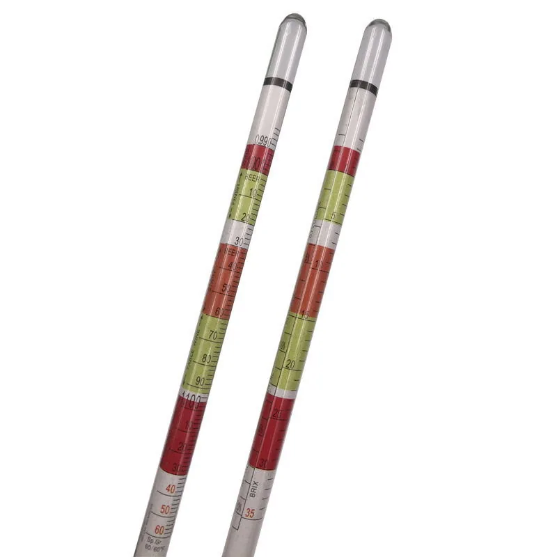 Three-scale hydrometer Alcohol, beer, wine, wort, density meter, 1.160, 35% American sugar meter 4