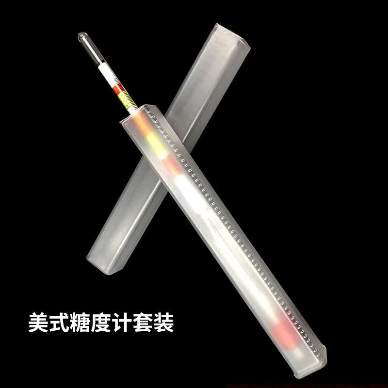 Three-scale hydrometer Alcohol, beer, wine, wort, density meter, 1.160, 35% American sugar meter 2
