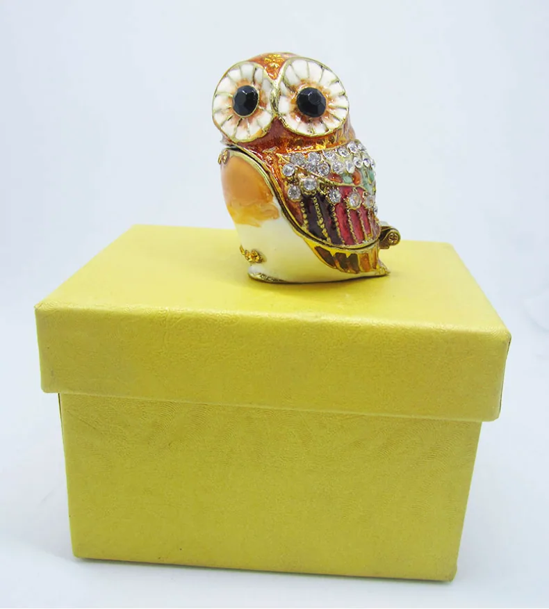 Boutique owl ornaments, diamond-encrusted alloy crafts, Russian metal home tabletop ornaments, travel souvenirs 14