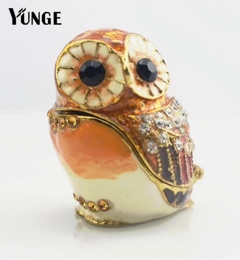 Boutique owl ornaments, diamond-encrusted alloy crafts, Russian metal home tabletop ornaments, travel souvenirs 10