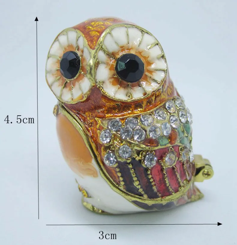 Boutique owl ornaments, diamond-encrusted alloy crafts, Russian metal home tabletop ornaments, travel souvenirs 12