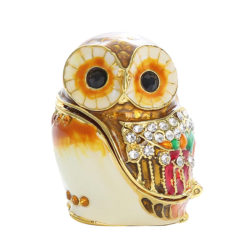 Boutique owl ornaments, diamond-encrusted alloy crafts, Russian metal home tabletop ornaments, travel souvenirs 20