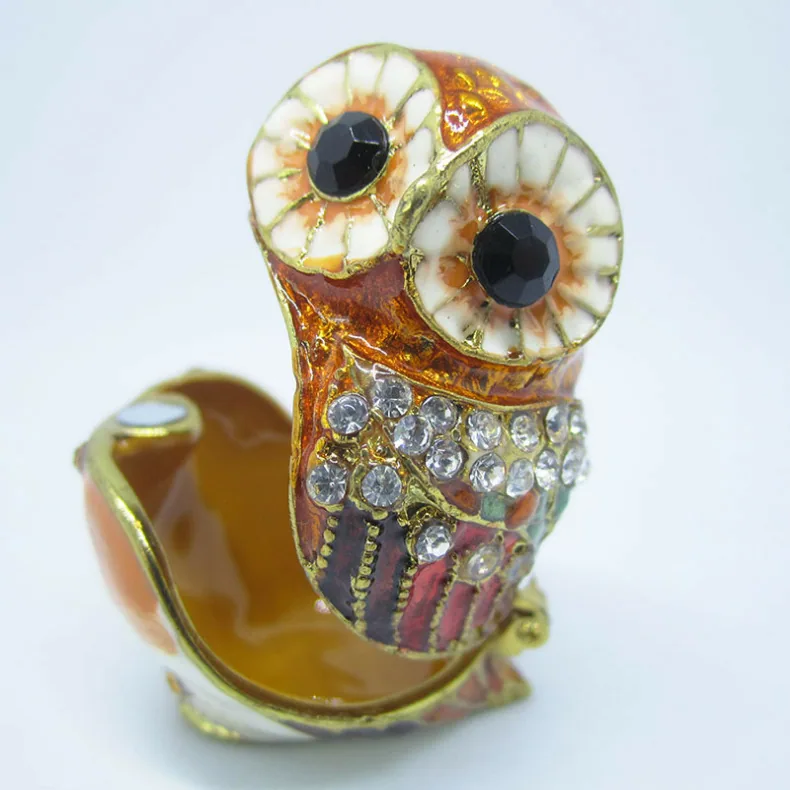 Boutique owl ornaments, diamond-encrusted alloy crafts, Russian metal home tabletop ornaments, travel souvenirs 15