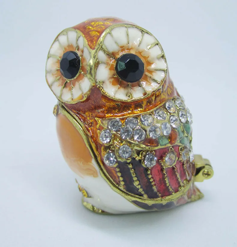 Boutique owl ornaments, diamond-encrusted alloy crafts, Russian metal home tabletop ornaments, travel souvenirs 11