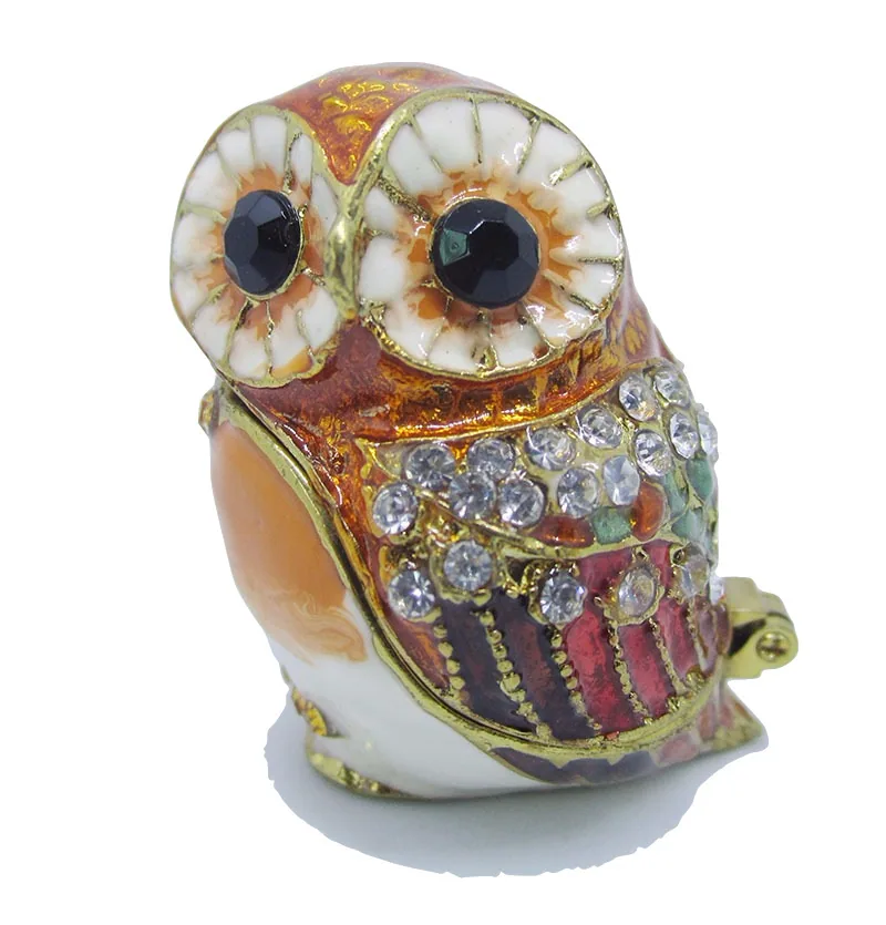 Boutique owl ornaments, diamond-encrusted alloy crafts, Russian metal home tabletop ornaments, travel souvenirs 19