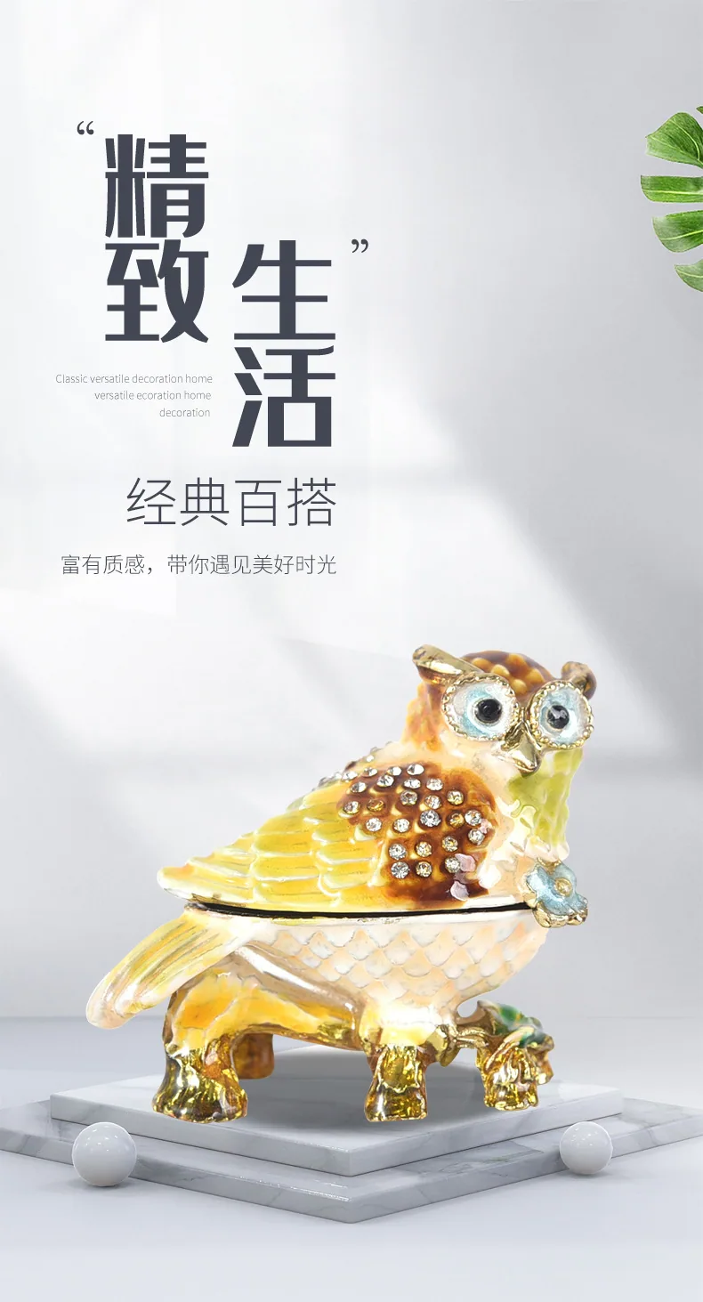 Enamel metal crafts, Nordic style living room home accessories, owl ornaments, fish, insects, birds and beasts gifts, souvenirs 9