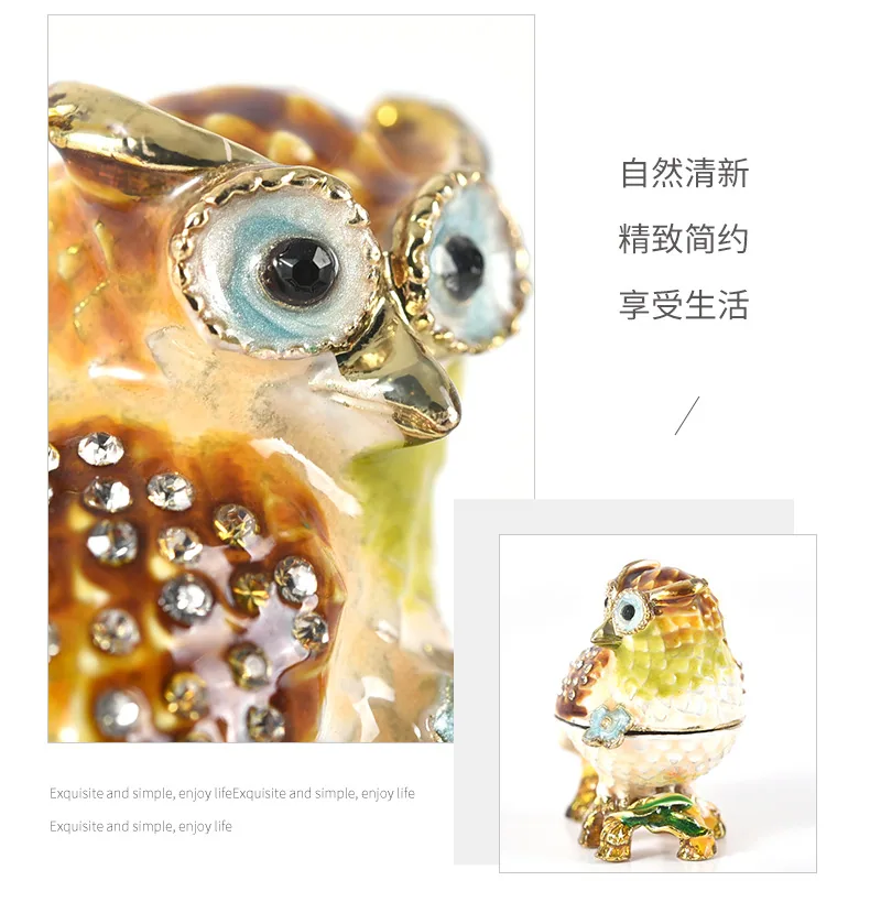 Enamel metal crafts, Nordic style living room home accessories, owl ornaments, fish, insects, birds and beasts gifts, souvenirs 14