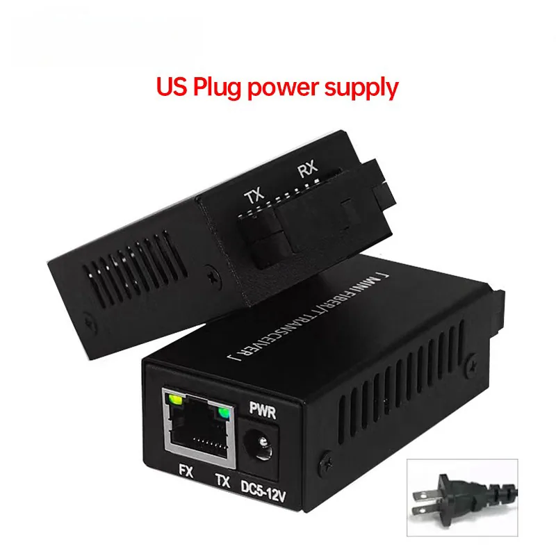 Mini Fiber Optic Transceiver Single Mode 1 Optical 1 Electric SC Port 20KM Gigabit Carrier Grade Optoelectronic Converter Europe 3
