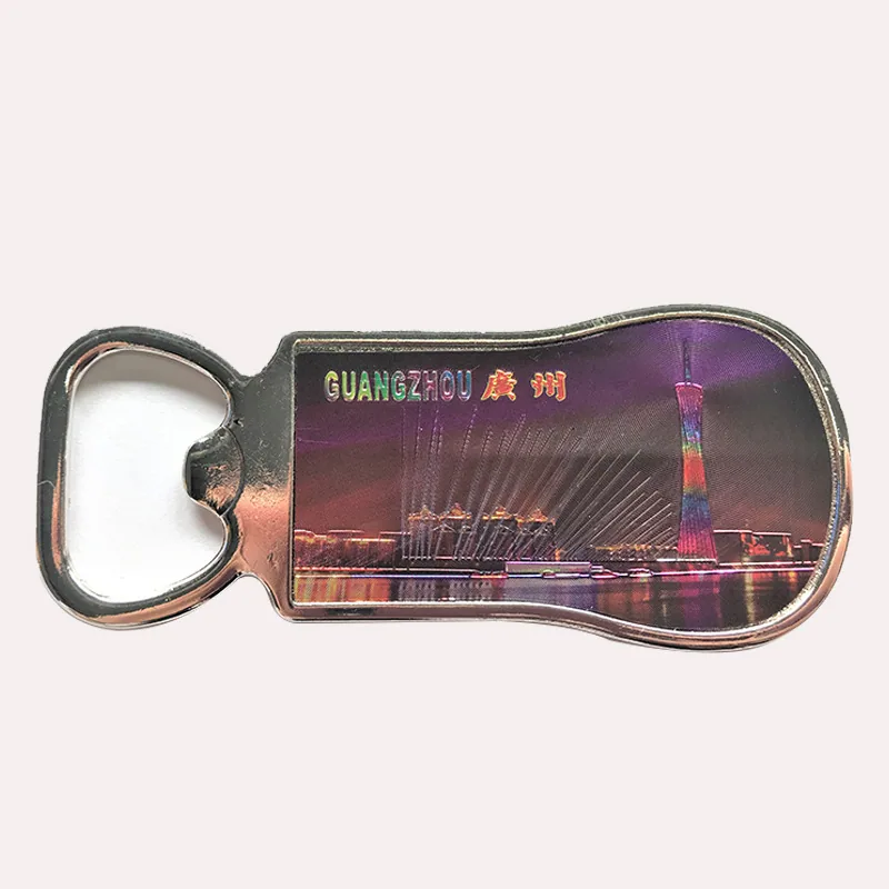 Zinc alloy corkscrew canton tower tourist souvenir foil embossed metal refrigerator magnet magnetic sticker gift gift 13