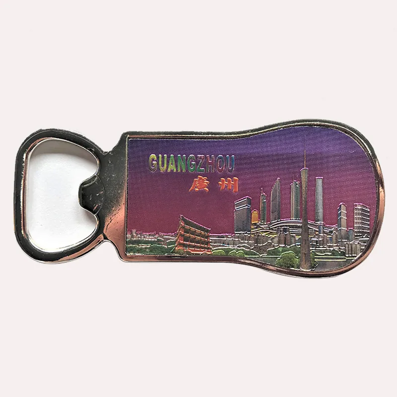 Zinc alloy corkscrew canton tower tourist souvenir foil embossed metal refrigerator magnet magnetic sticker gift gift 17