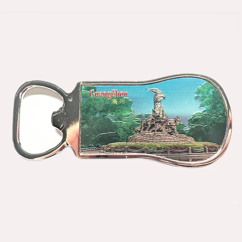 Zinc alloy corkscrew canton tower tourist souvenir foil embossed metal refrigerator magnet magnetic sticker gift gift 19