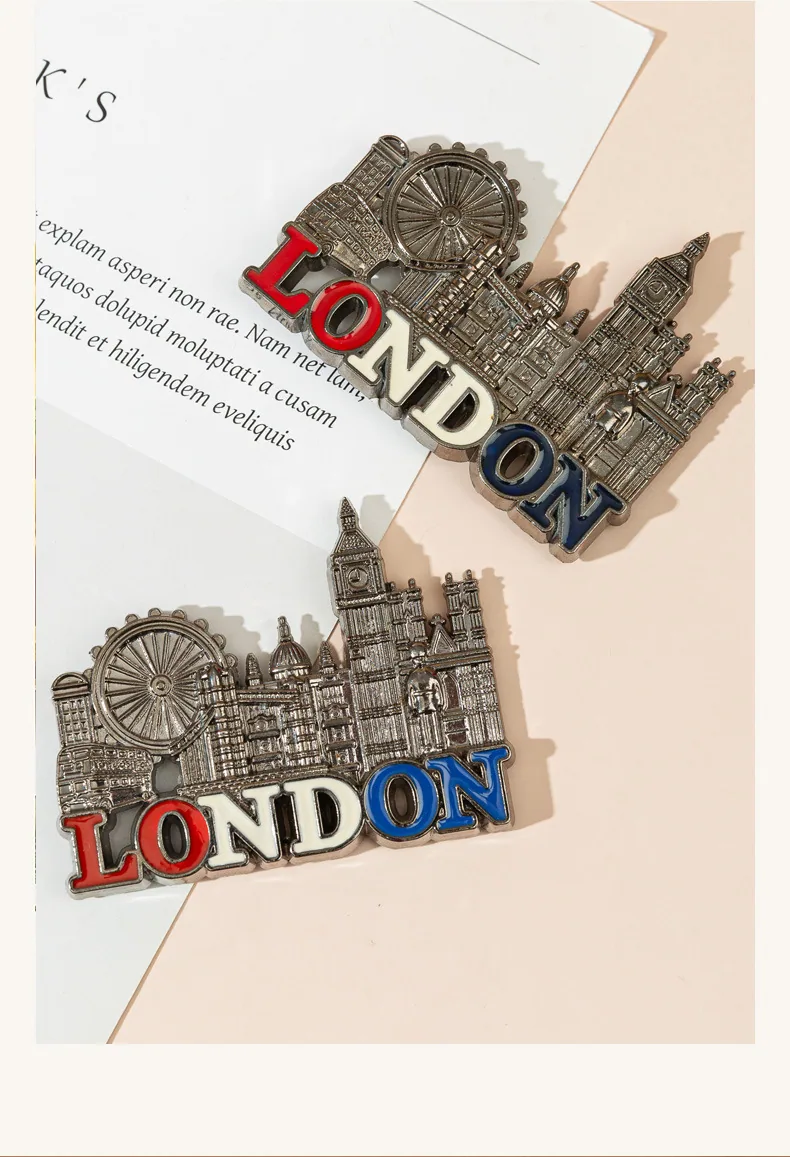 Custom Magnetic Metal Fridge Magnet Travel Souvenir Gift Creative Drip Glue Fridge Magnet Bottle Opener Ornaments 11