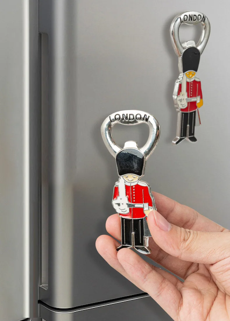 Custom Magnetic Metal Fridge Magnet Travel Souvenir Gift Creative Drip Glue Fridge Magnet Bottle Opener Ornaments 10
