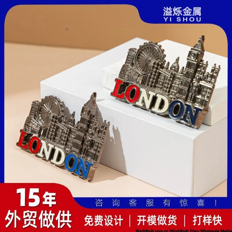 Custom Magnetic Metal Fridge Magnet Travel Souvenir Gift Creative Drip Glue Fridge Magnet Bottle Opener Ornaments
