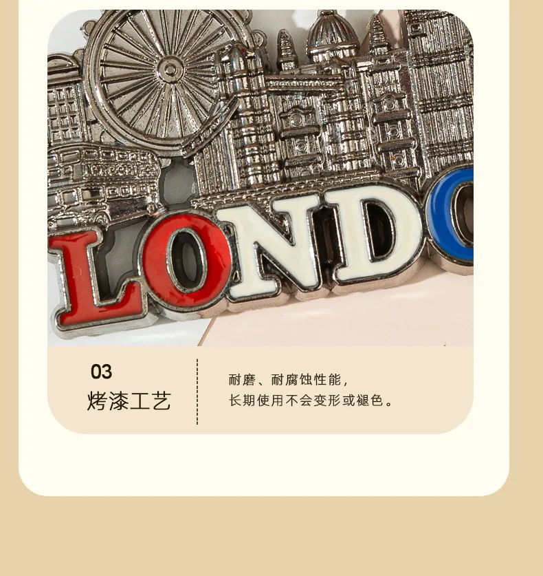 Custom Magnetic Metal Fridge Magnet Travel Souvenir Gift Creative Drip Glue Fridge Magnet Bottle Opener Ornaments 19