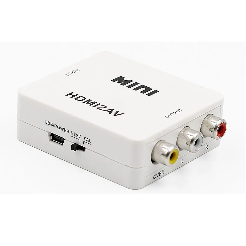 Converter: HDMI to AV AV to HDMI HDMI to VGA VGA to HDMI HDMI Small White Box RCA Black