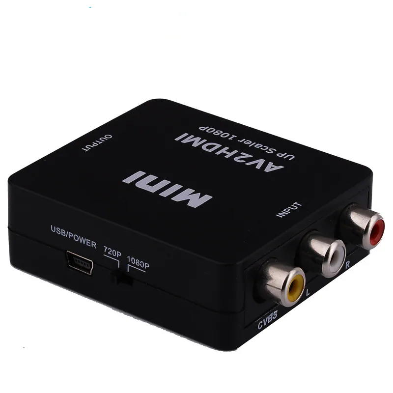 کنورٹر: HDMI سے AV AV سے HDMI HDMI سے VGA VGA سے HDMI HDMI چھوٹا سفید باکس RCA سیاہ 4