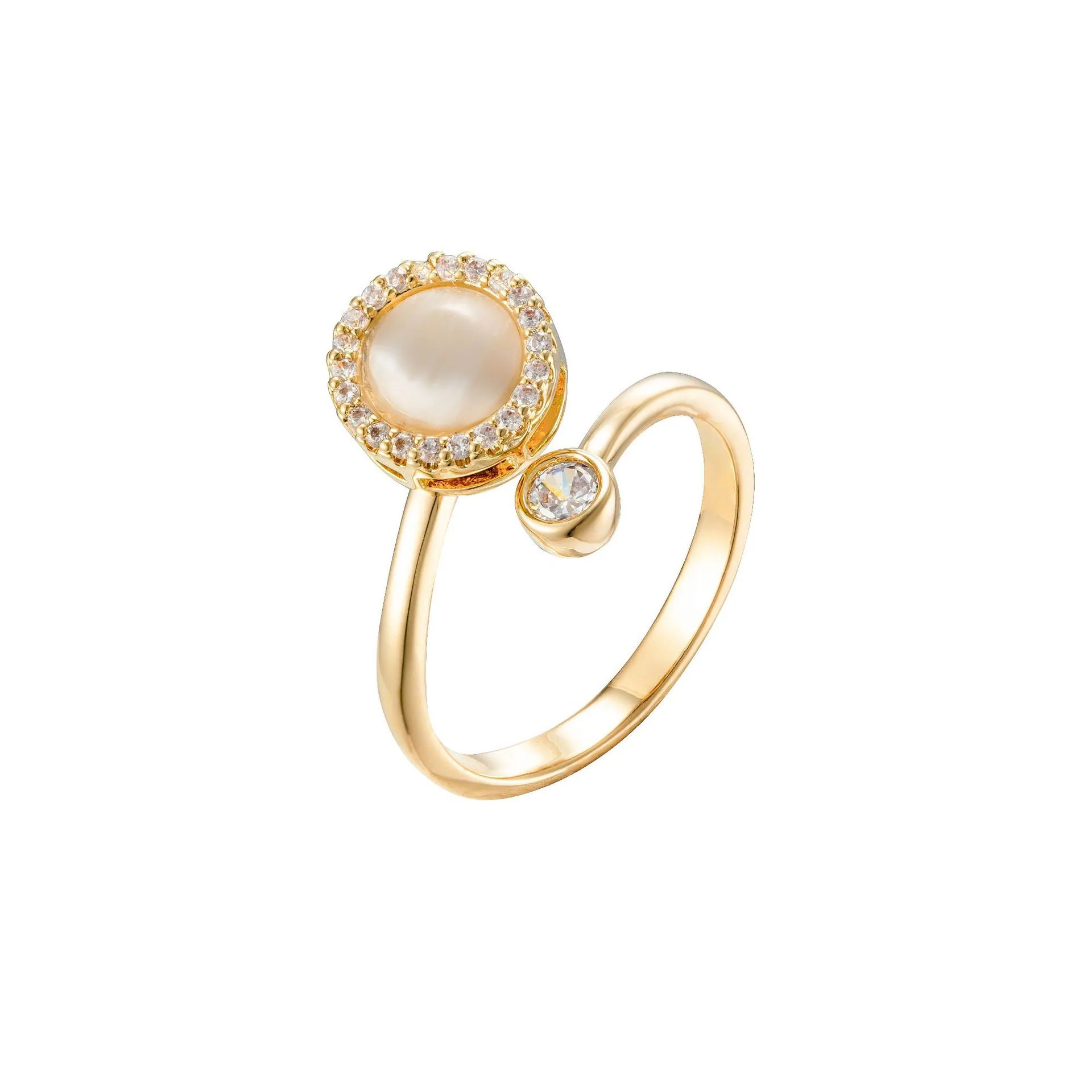 The rotatable cat's eye ring does not fade women's fashion temperament, light luxury opening, adjustable diamond-set high-end ha 5