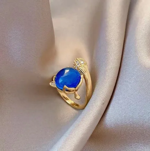 Sıcaklığa duyarlı, renk değiştiren tilki halkası, kadın niş, üst düzey anlamda hafif, lüks, stil sahibi, solmayan aksesuarlar Valen 8