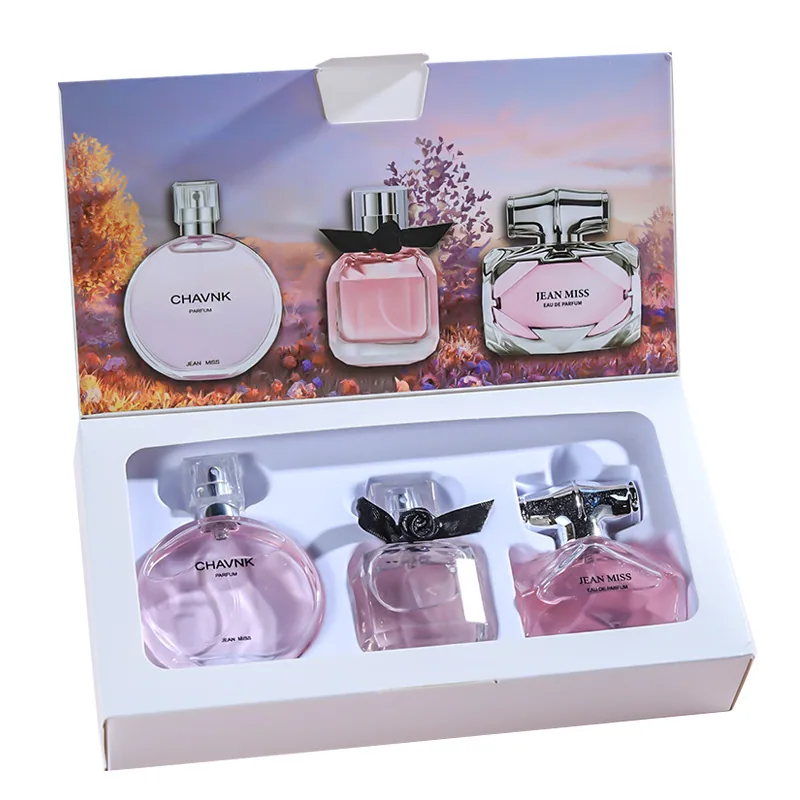 Ika Women's Perfume Set Heart Whisper Three-Piece Perfume Long-lasting Women's Coco Encounter Reversal Gift Box 17
