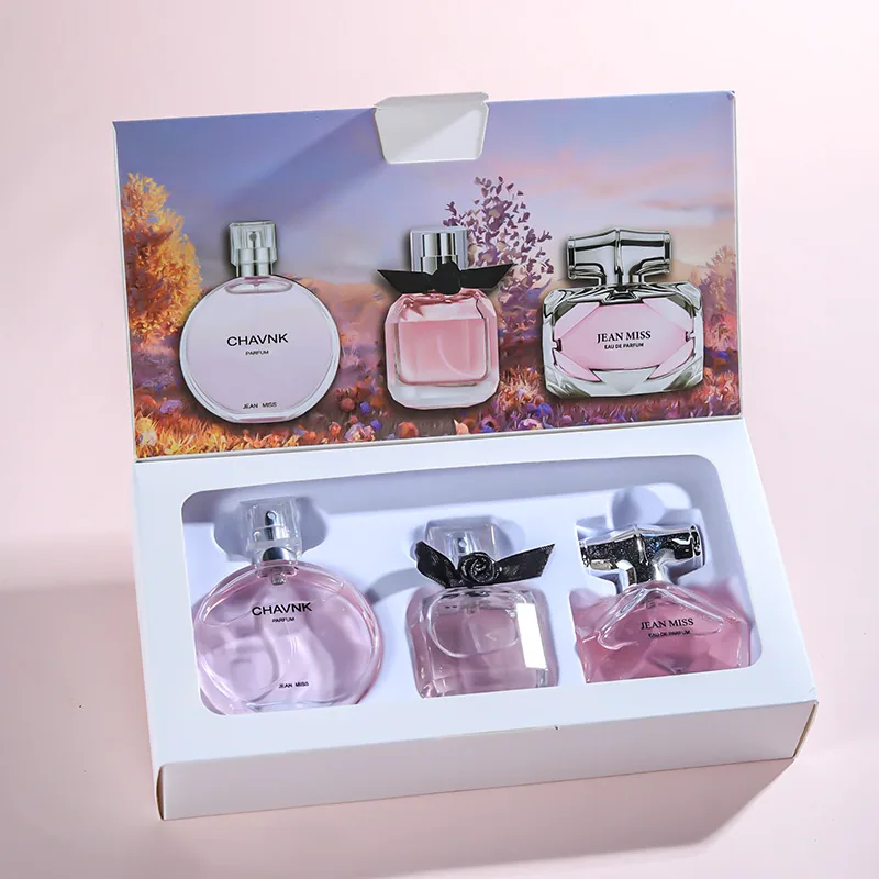 Ika Women's Perfume Set Heart Whisper Three-Piece Perfume Long-lasting Women's Coco Encounter Reversal Gift Box 19
