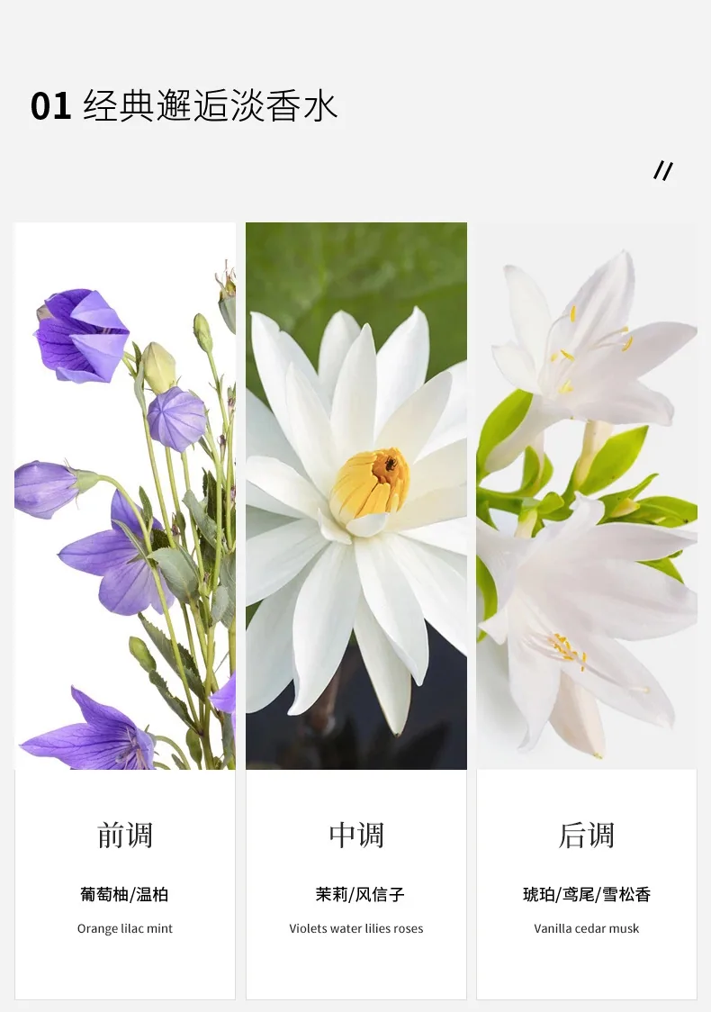 Ika Women's Perfume Set Heart Whisper Three-Piece Perfume Long-lasting Women's Coco Encounter Reversal Gift Box 2