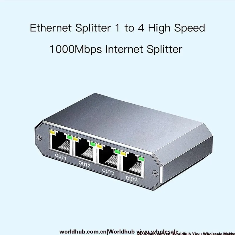 Répartiteur réseau Gigabit 1/4 prise répartiteur RJ45 carte réseau 1000mbps Ethernet Gigabit 3