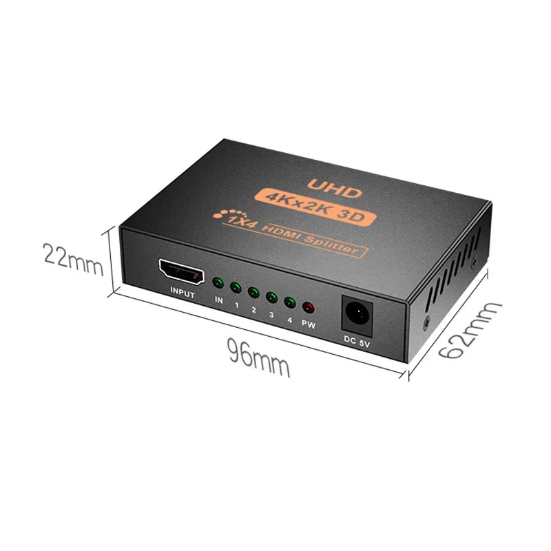 hdmi splitter 1 in 4 out 4K iron shell 1 point 4 video splitter splitter 2160p foreign trade cross-border model 6
