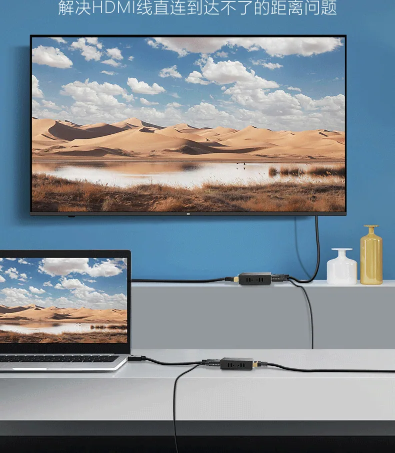 HDMI 익스텐더 단일 네트워크 케이블 60m-RJ45 네트워크 케이블 확장 전송 무손실 hdmi 신호 3D1080P 14