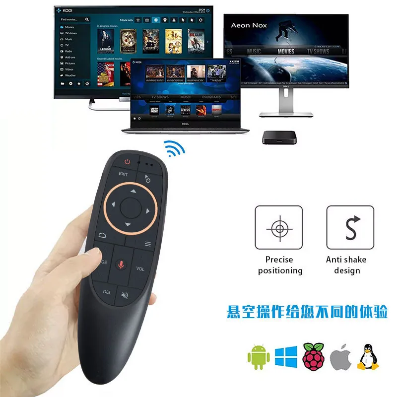 G10S PRO BTS Voice Air Squirrel Gyroscope Wireless Infrared Backlit TV Set Top Box Remote Control 6